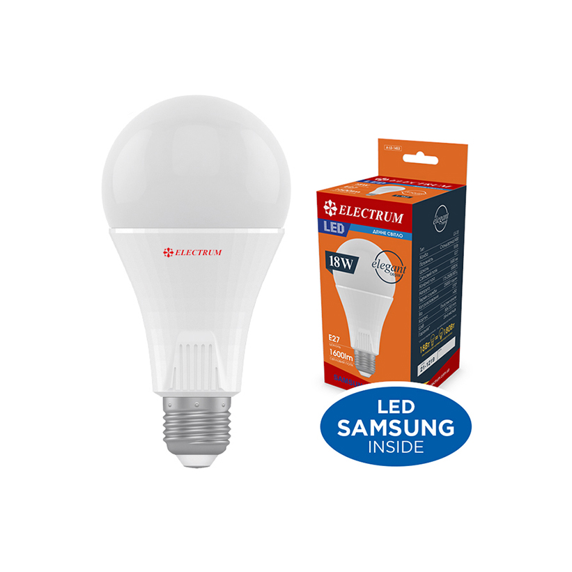 Лампа світлодіодна стандартна ELECTRUM A80 18W PA LS-33 Elegant E27 6500K